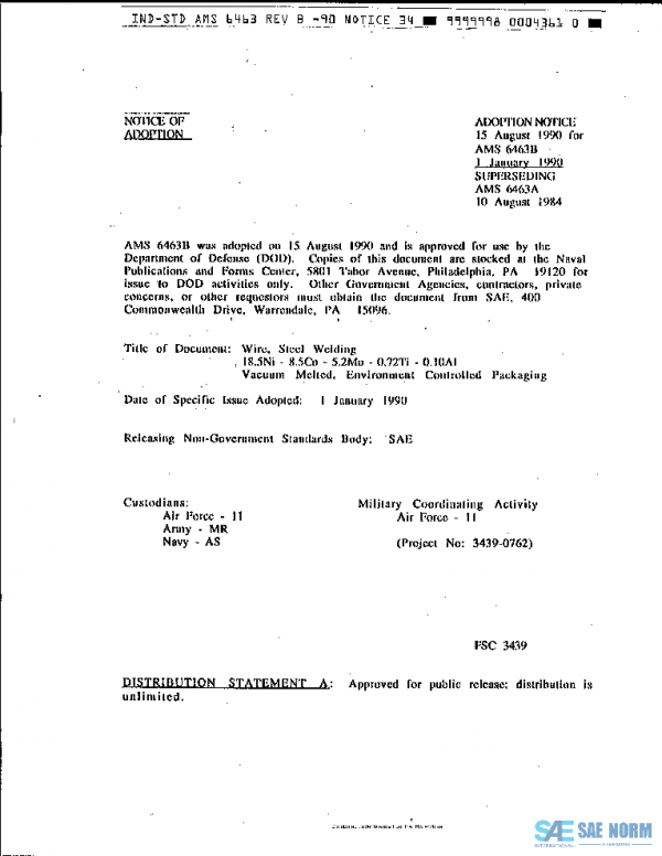 SAE AMS6463B PDF SAE AMS6463B PDF