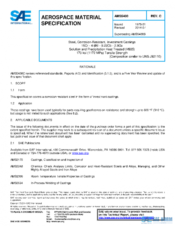 SAE AMS5400C PDF