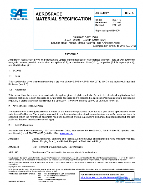 SAE AMS4409A PDF