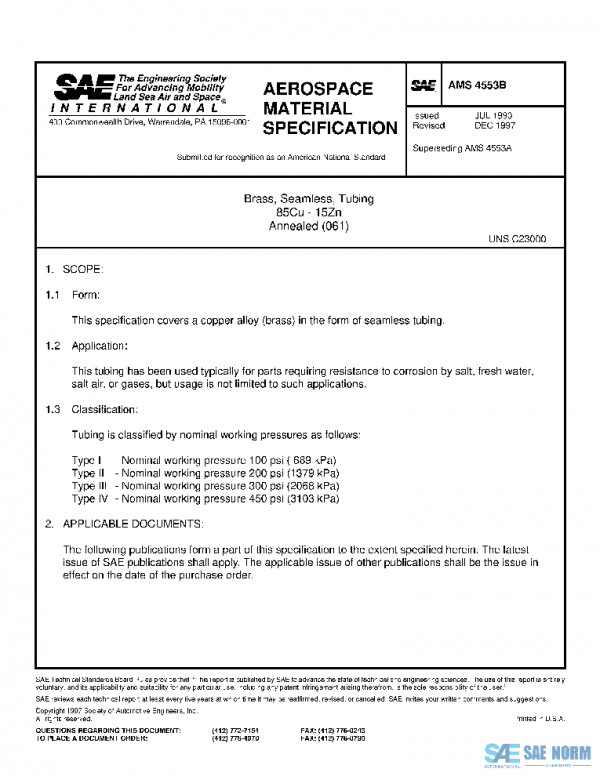 SAE AMS4553B PDF SAE AMS4553B PDF