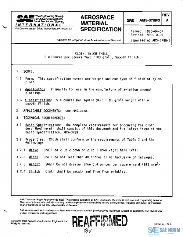 SAE AMS3788/3A PDF SAE AMS3788/3A PDF