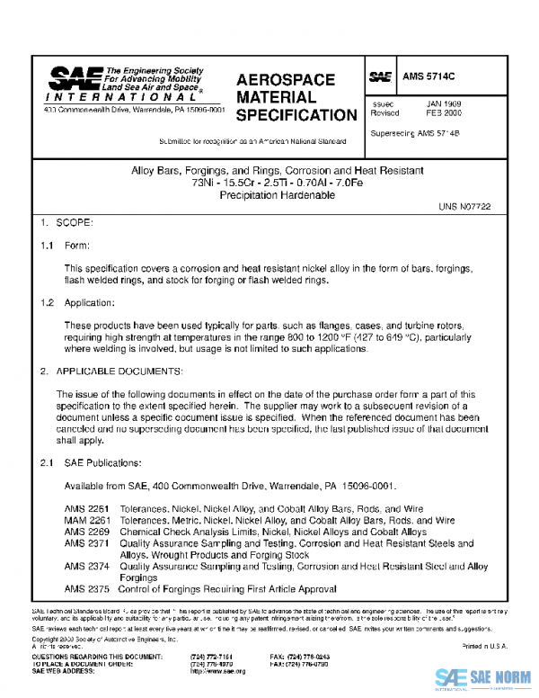 SAE AMS5714C PDF SAE AMS5714C PDF