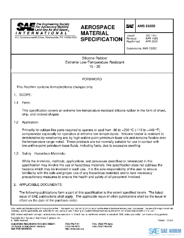 SAE AMS3332D PDF SAE AMS3332D PDF