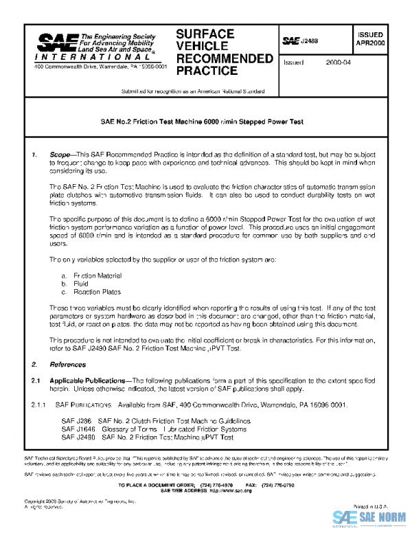 SAE J2488_200004 PDF