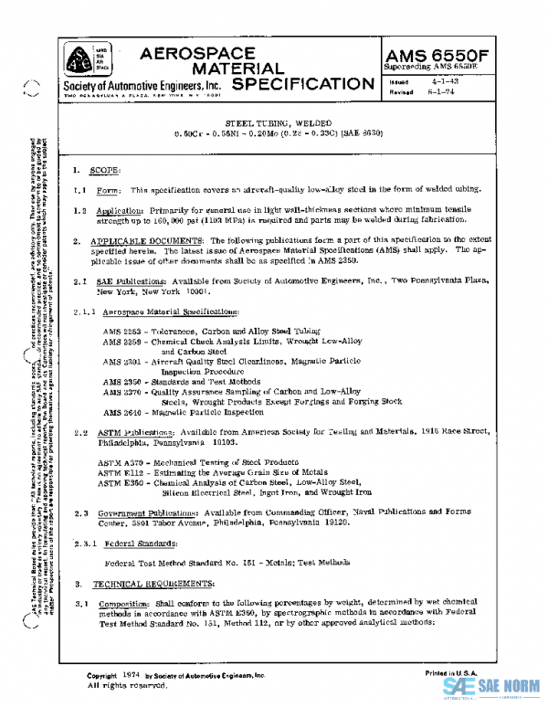 SAE AMS6550F PDF