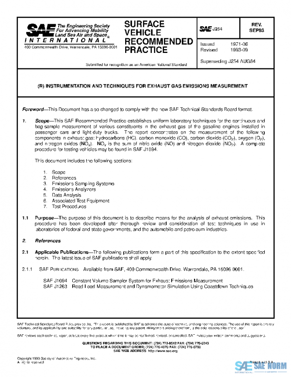 SAE J254_199309 PDF SAE J254_199309 PDF