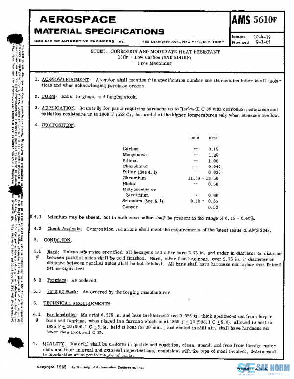 SAE AMS5610F PDF SAE AMS5610F PDF