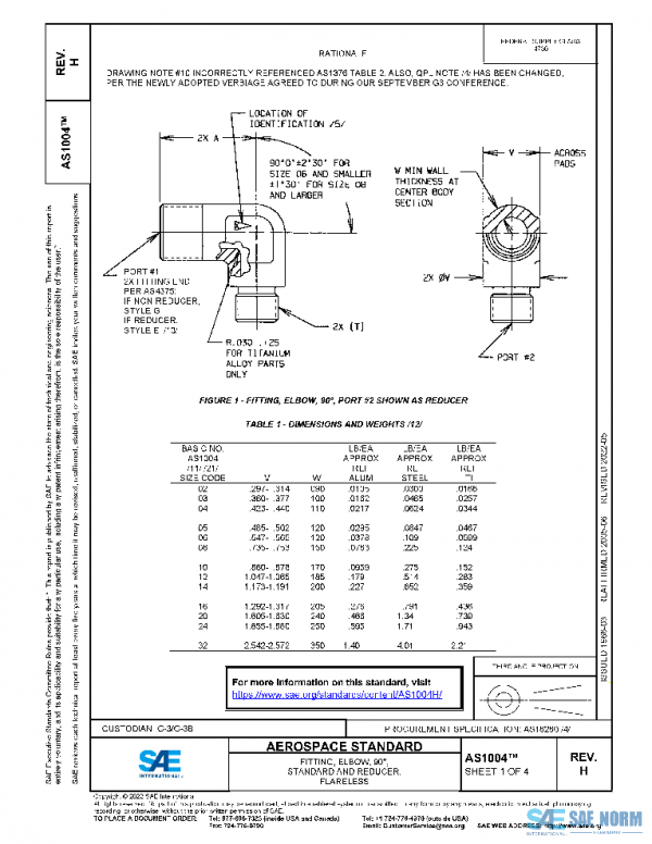 SAE AS1004H PDF SAE AS1004H PDF