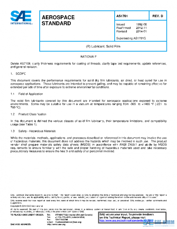 SAE AS1701D PDF