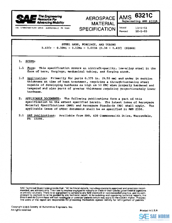 SAE AMS6321C PDF SAE AMS6321C PDF