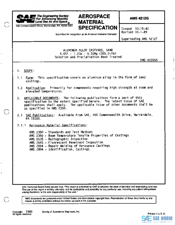 SAE AMS4212G PDF SAE AMS4212G PDF