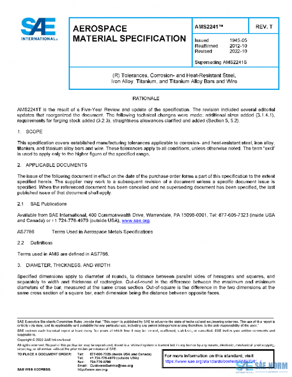 SAE AMS2241T PDF SAE AMS2241T PDF