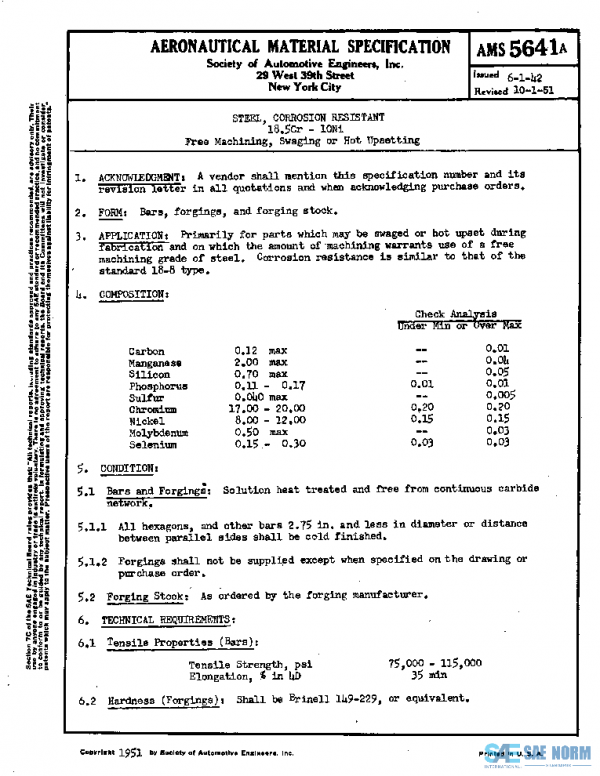 SAE AMS5641A PDF SAE AMS5641A PDF