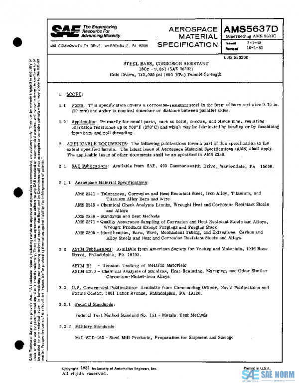 SAE AMS5637D PDF SAE AMS5637D PDF