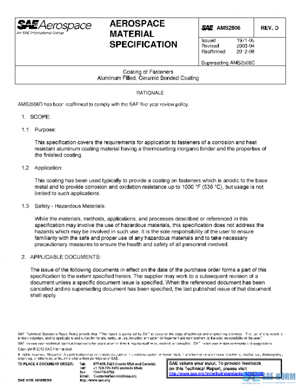 SAE AMS2506D PDF