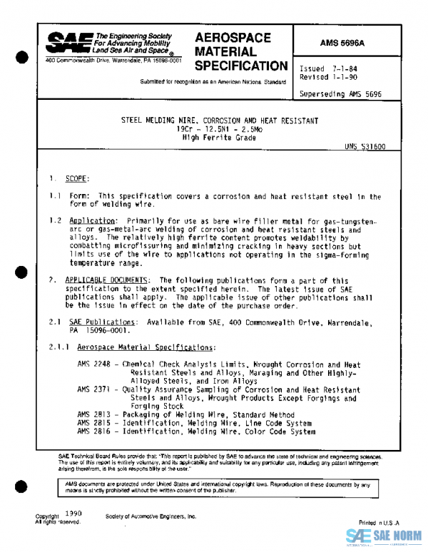 SAE AMS5696A PDF