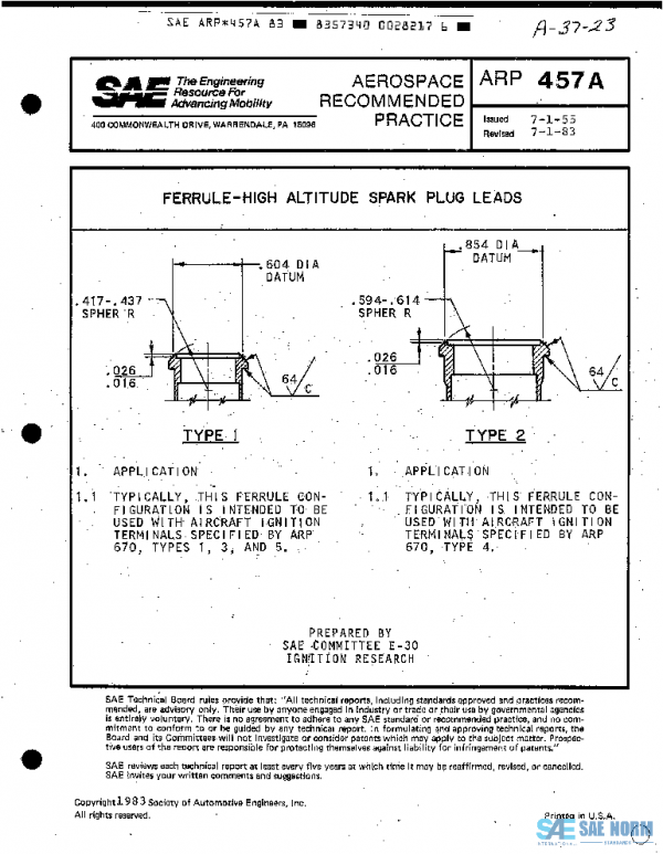 SAE ARP457A PDF