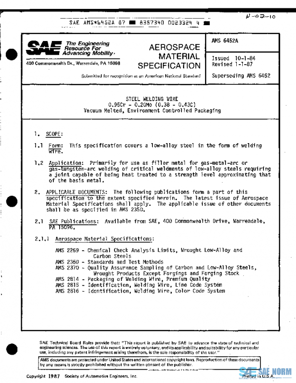 SAE AMS6452A PDF SAE AMS6452A PDF