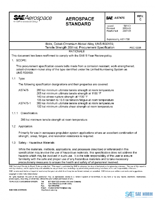 SAE AS7475C PDF SAE AS7475C PDF