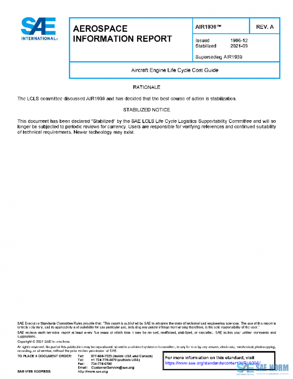 SAE AIR1939A PDF SAE AIR1939A PDF
