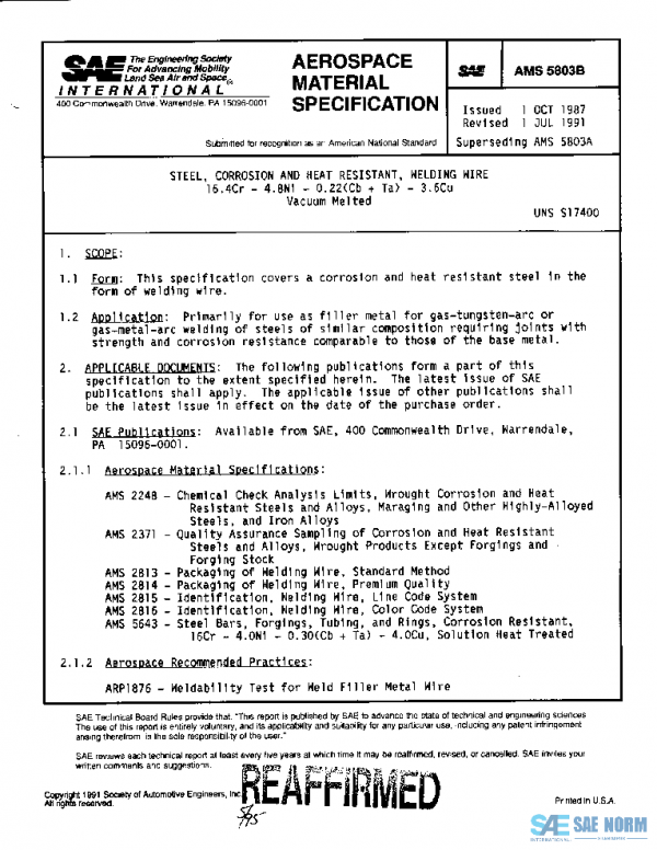 SAE AMS5803B PDF SAE AMS5803B PDF