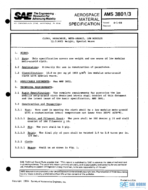 SAE AMS3801/3 PDF