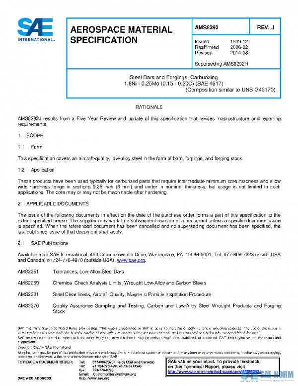 SAE AMS6292J PDF