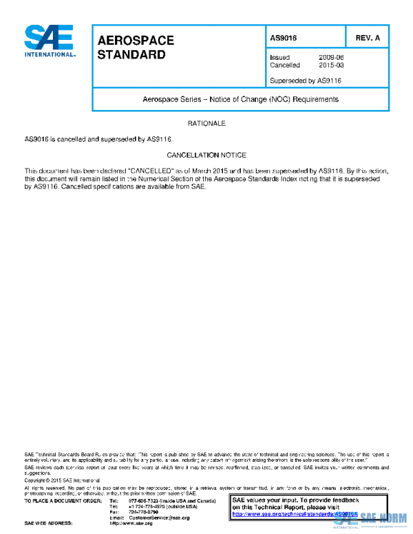 SAE AS9016A PDF