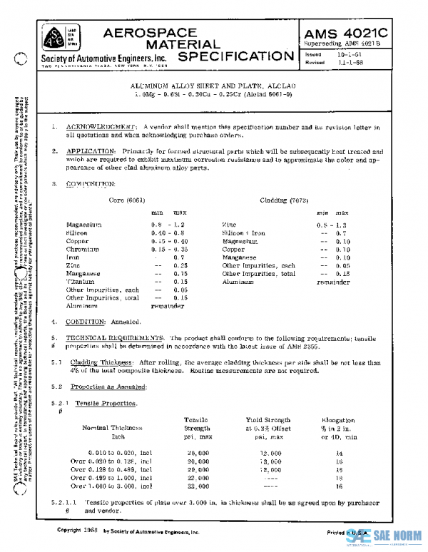 SAE AMS4021C PDF