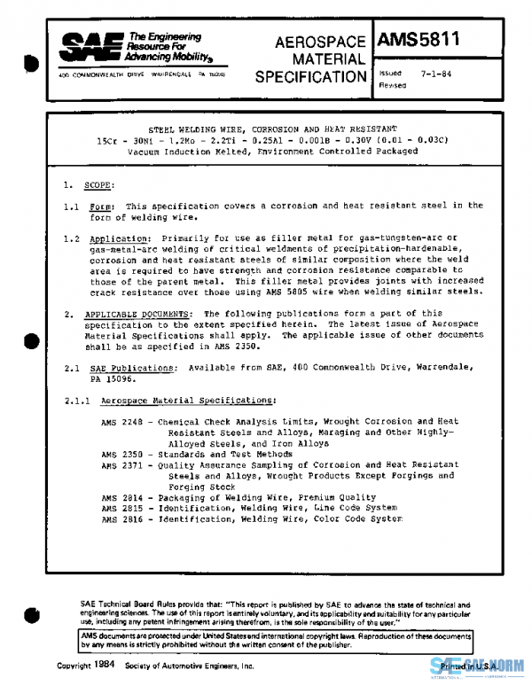 SAE AMS5811 PDF