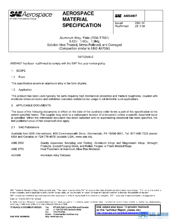 SAE AMS4407 PDF SAE AMS4407 PDF