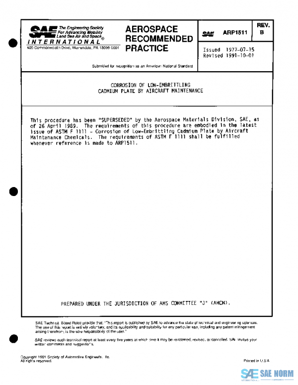 SAE ARP1511B PDF