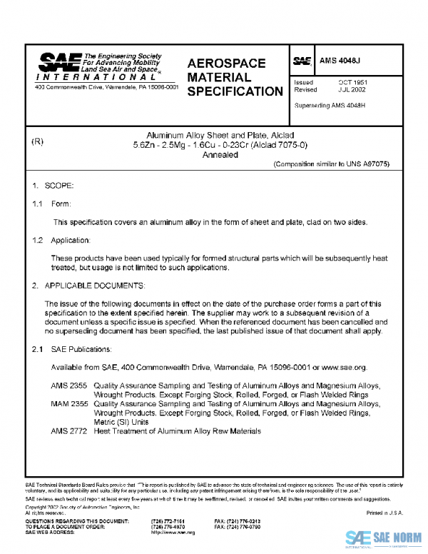 SAE AMS4048J PDF