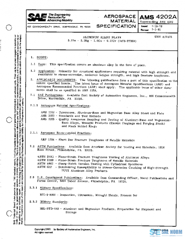 SAE AMS4202A PDF SAE AMS4202A PDF