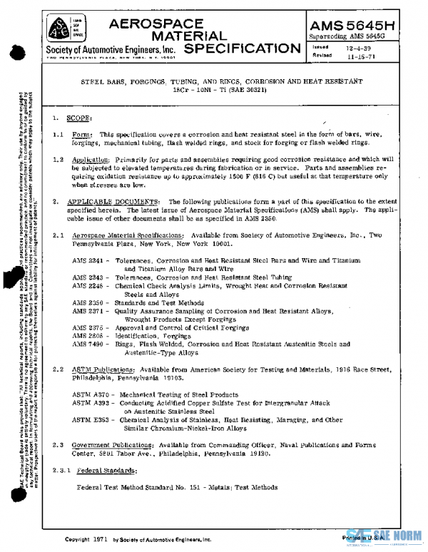 SAE AMS5645H PDF