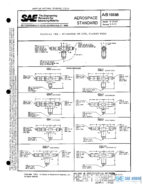 SAE AS1033B PDF SAE AS1033B PDF