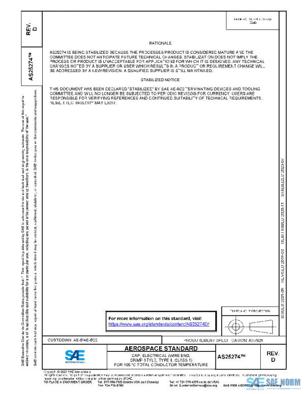 SAE AS25274D PDF SAE AS25274D PDF