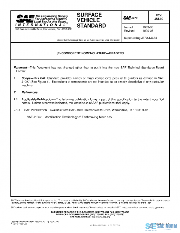 SAE J870_199007 PDF SAE J870_199007 PDF