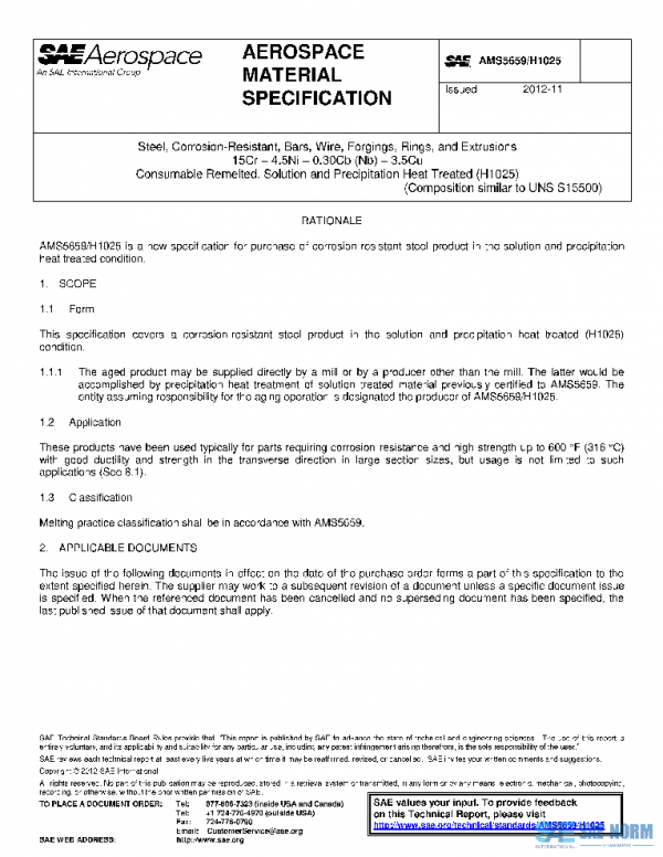 SAE AMS5659/H1025 PDF