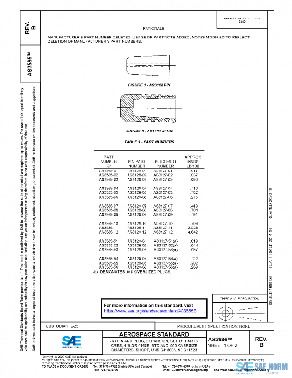 SAE AS3585B PDF SAE AS3585B PDF