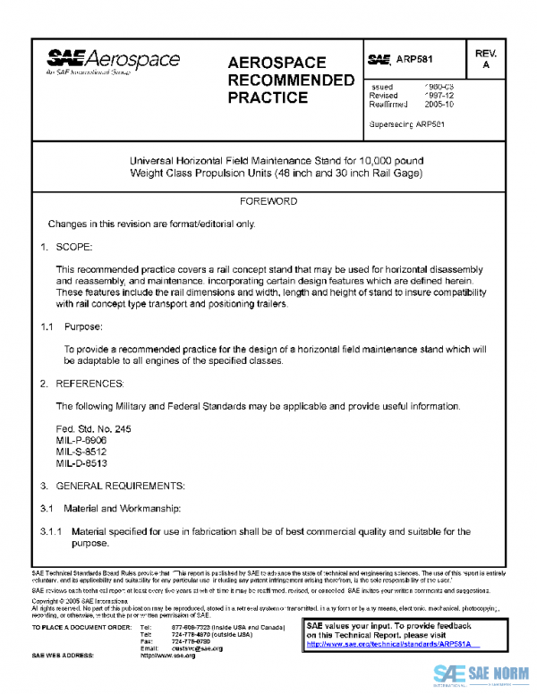 SAE ARP581A PDF