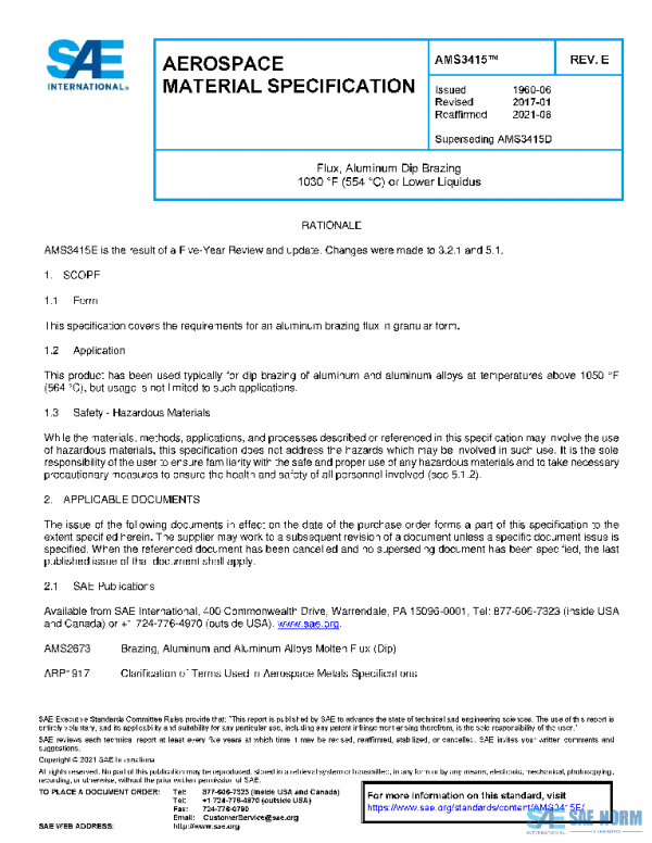 SAE AMS3415E PDF SAE AMS3415E PDF