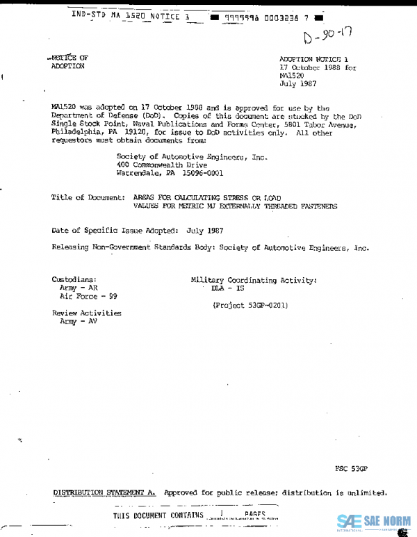 SAE MA1520 PDF