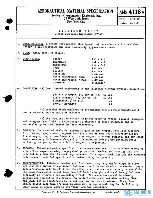 SAE AMS4118A PDF