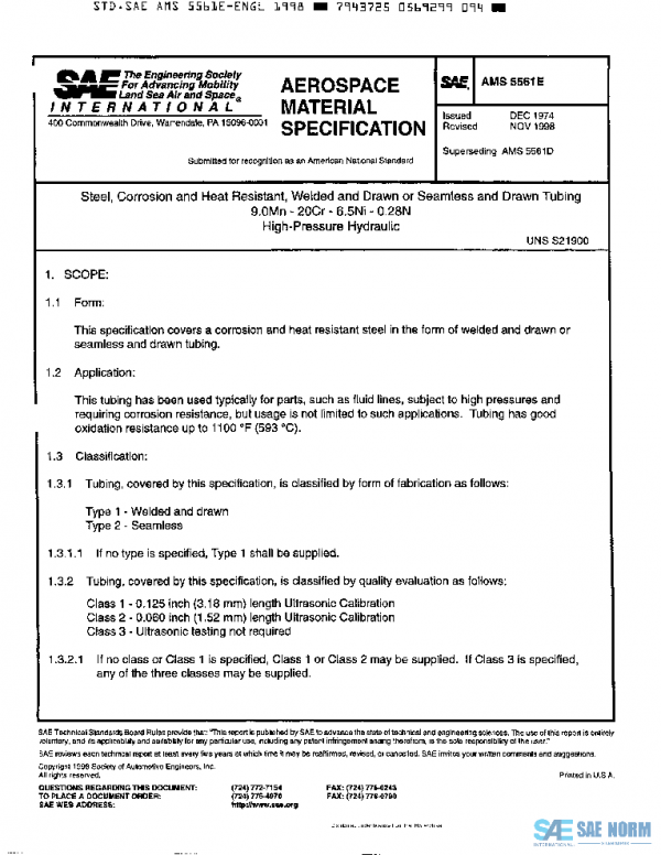 SAE AMS5561E PDF