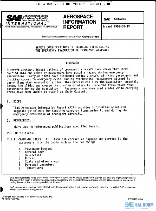 SAE AIR4072 PDF SAE AIR4072 PDF