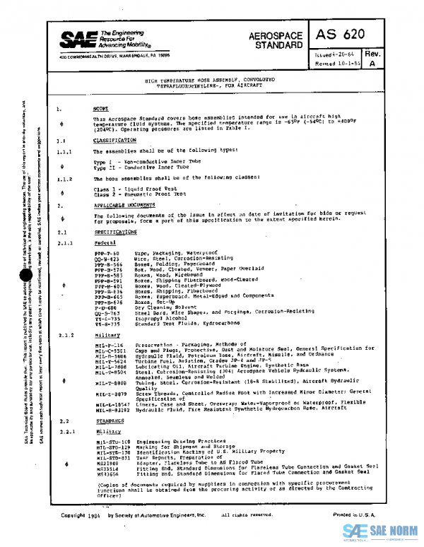 SAE AS620A PDF SAE AS620A PDF