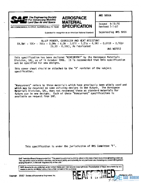 SAE AMS5855A PDF SAE AMS5855A PDF