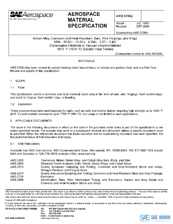 SAE AMS5708J PDF