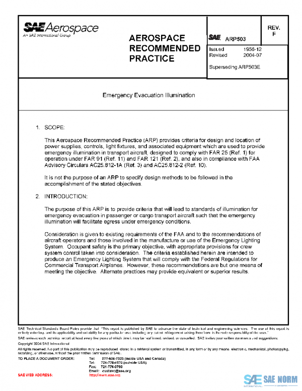 SAE ARP503F PDF